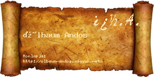 Ölbaum Andos névjegykártya